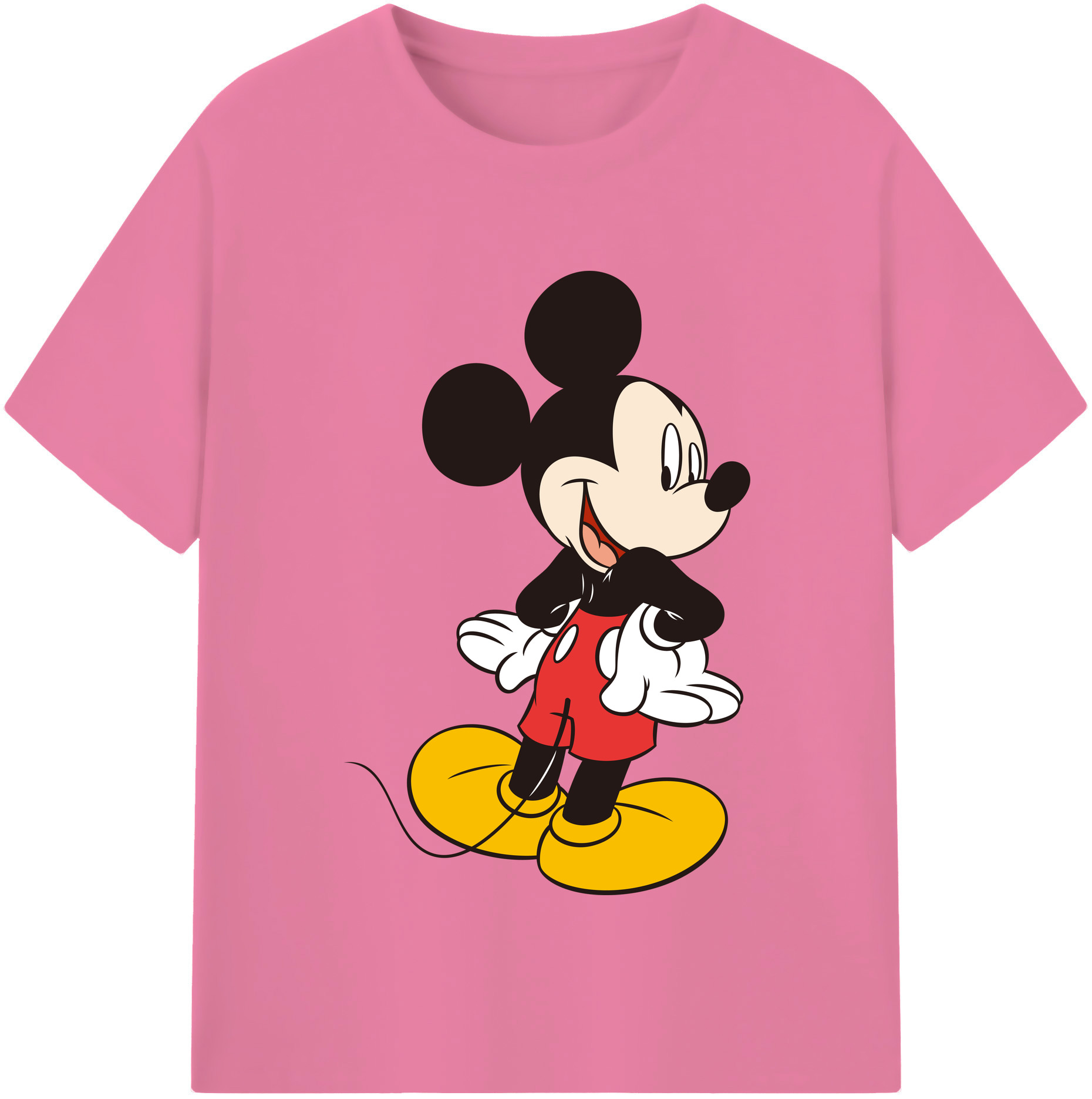 （画像用） ミッキーマウス Mickey Mouse 綿100％半袖Tシャツ（フロントプリント）
